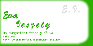 eva veszely business card